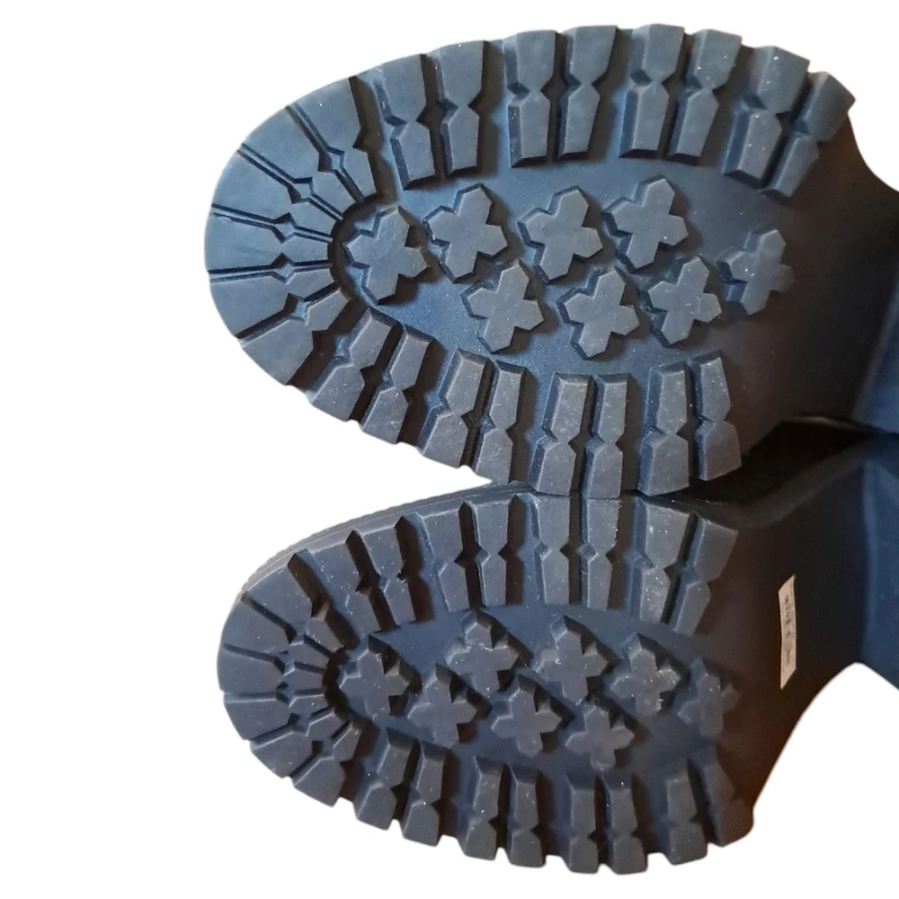 Torrid Black Hiker Boot Lug Sole Sweater Trim Size 11WW - Picture 9 of 16